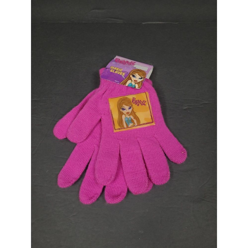 Vtg Bratz Pink Winter Gloves  Girls  KIDS 7-16  / Fits Women S -‎ M Vintage Y2k